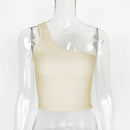 Women's One-shoulder Sleeveless Vest